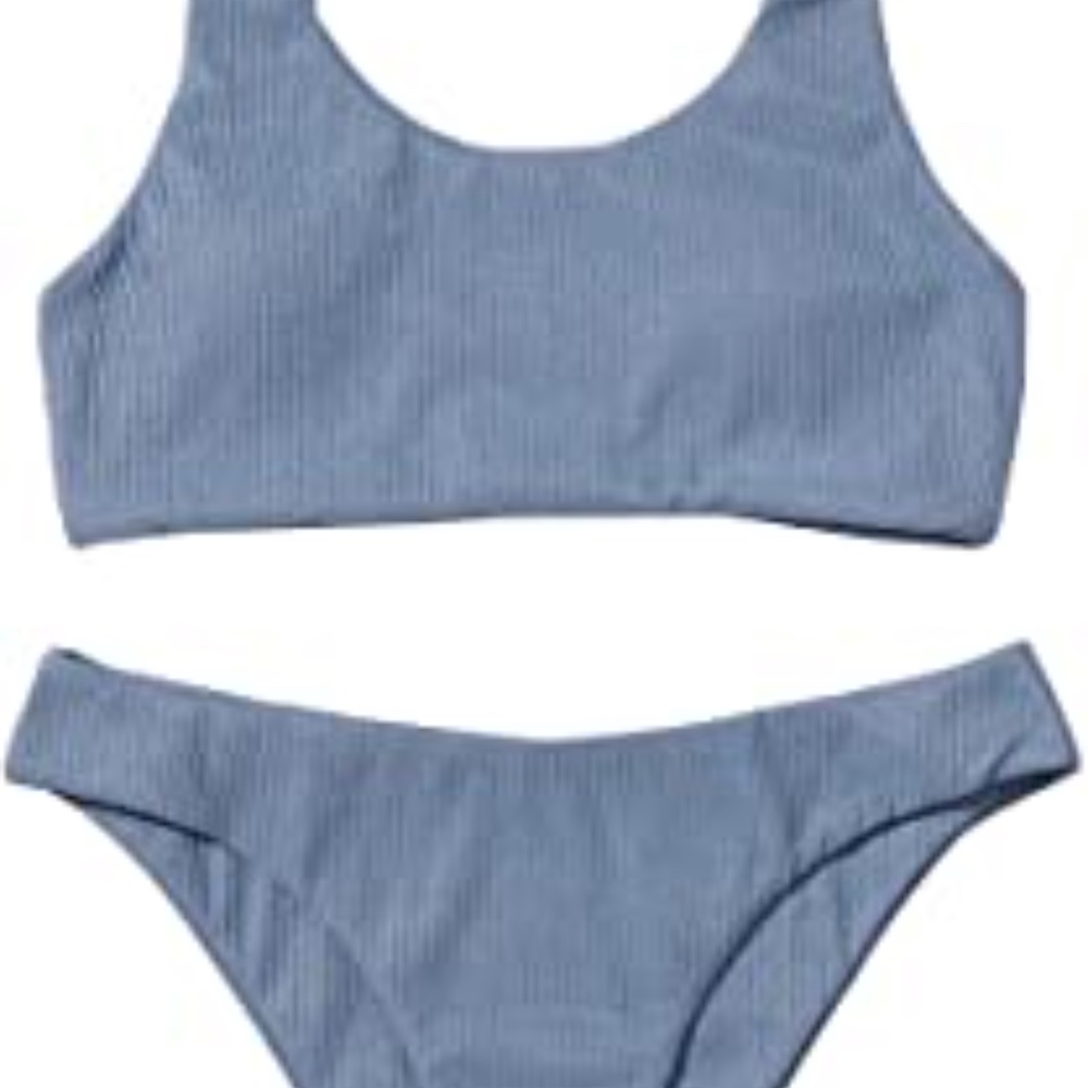 Shein 2-pc Swimsuit blue bikini set size Small - Picture 5 of 6